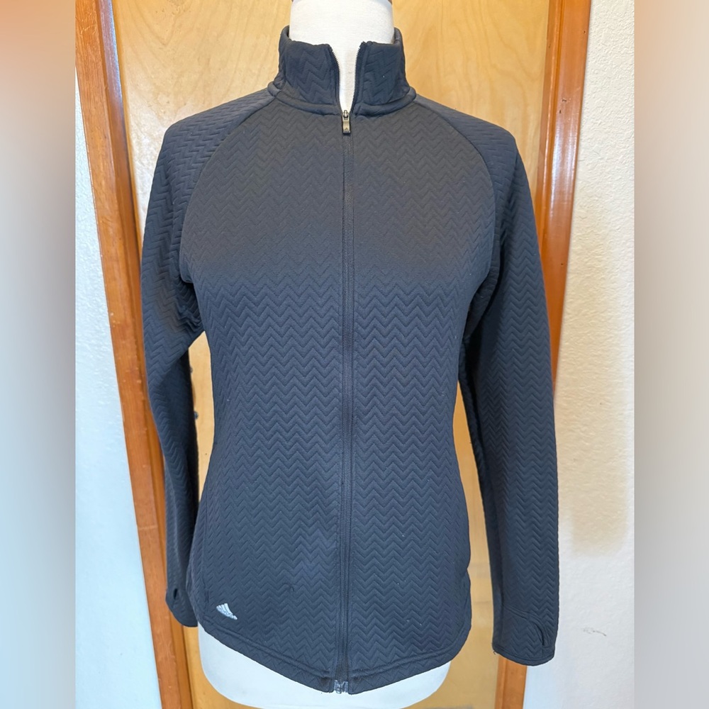Adidas Black Ultimate365 Textured Golf Jacket
